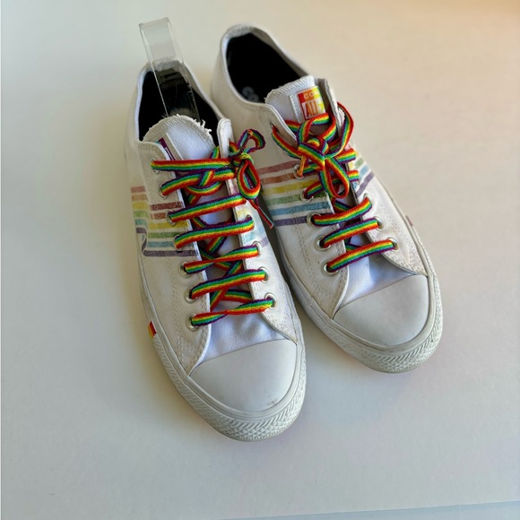 Converse All Star low Pride rainbow sneakers. Size 9 Men; Size 11 WO. - Picture 1 of 10
